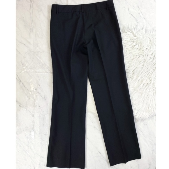 Theory Black Wool Wide Leg Trouser Pleated Pants - Picture 3 of 9